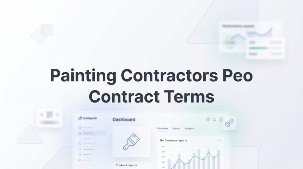 Painting Contractors PEO Contract Terms: What to Negotiate Before You Sign