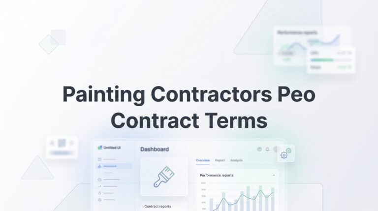 Painting Contractors PEO Contract Terms: What to Negotiate Before You Sign