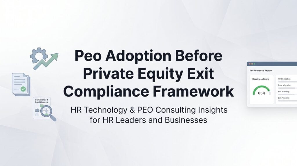 How to Build a PEO Compliance Framework Before a Private Equity Exit