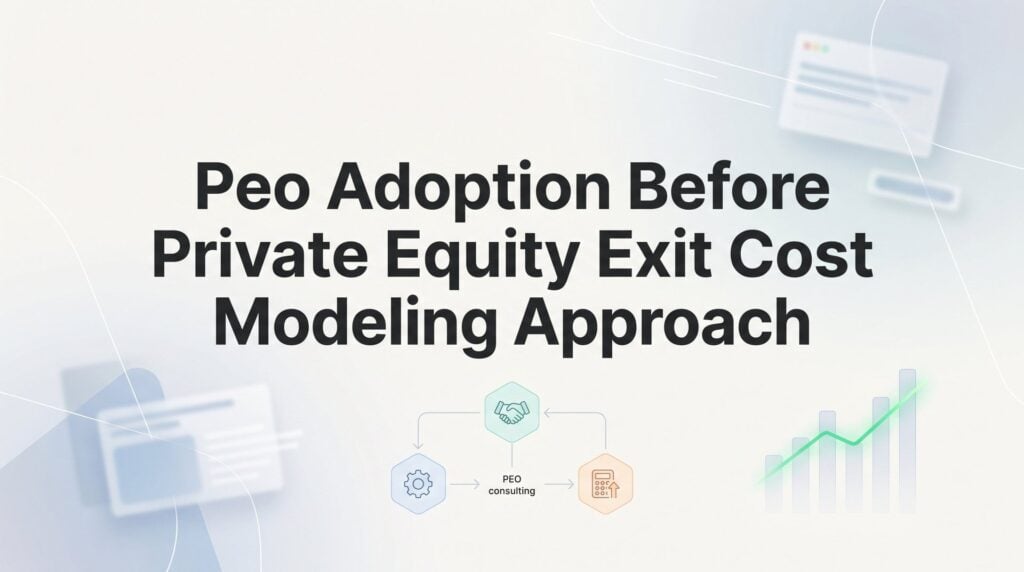 How to Model PEO Adoption Costs Before a Private Equity Exit