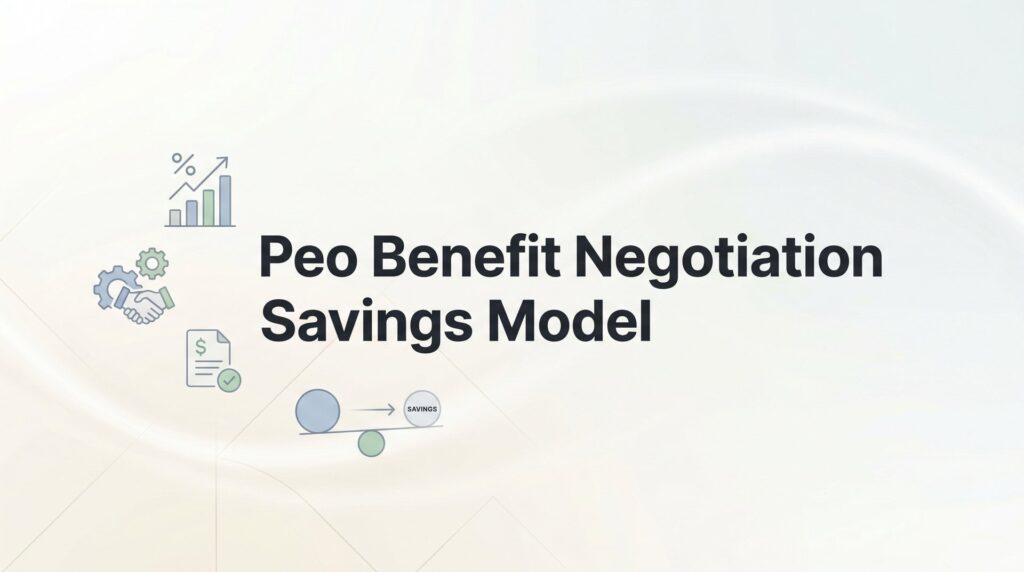 PEO Benefit Negotiation Savings Model: How Pooled Buying Power Actually Translates to Lower Costs