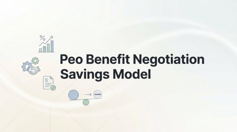 PEO Benefit Negotiation Savings Model: How Pooled Buying Power Actually Translates to Lower Costs