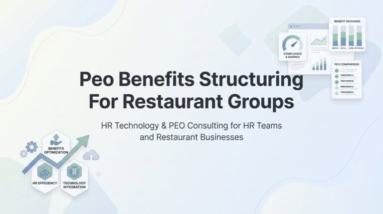 How to Structure PEO Benefits for Restaurant Groups: A Step-by-Step Guide