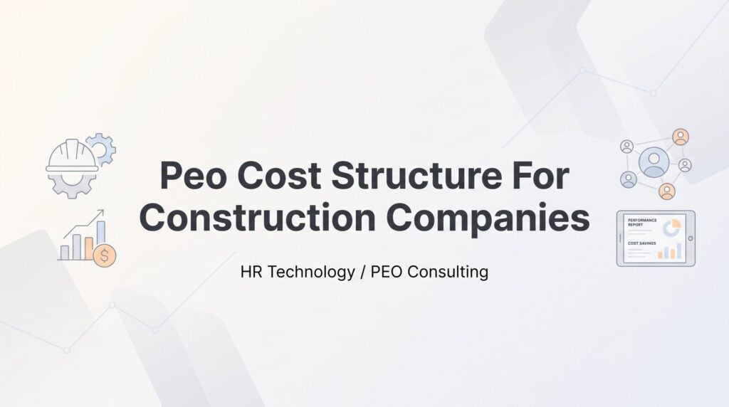 PEO Cost Structure for Construction Companies: What You’re Actually Paying For