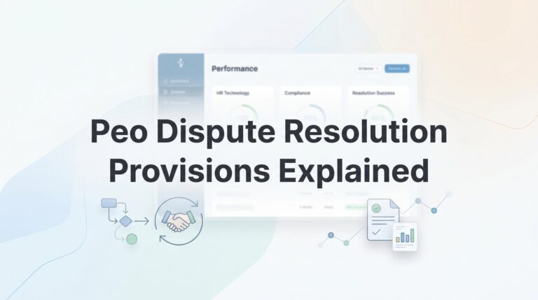PEO Dispute Resolution Provisions Explained: What to Negotiate Before You Sign