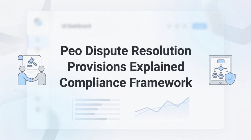 PEO Dispute Resolution Provisions Explained: What Your Compliance Framework Should Actually Cover