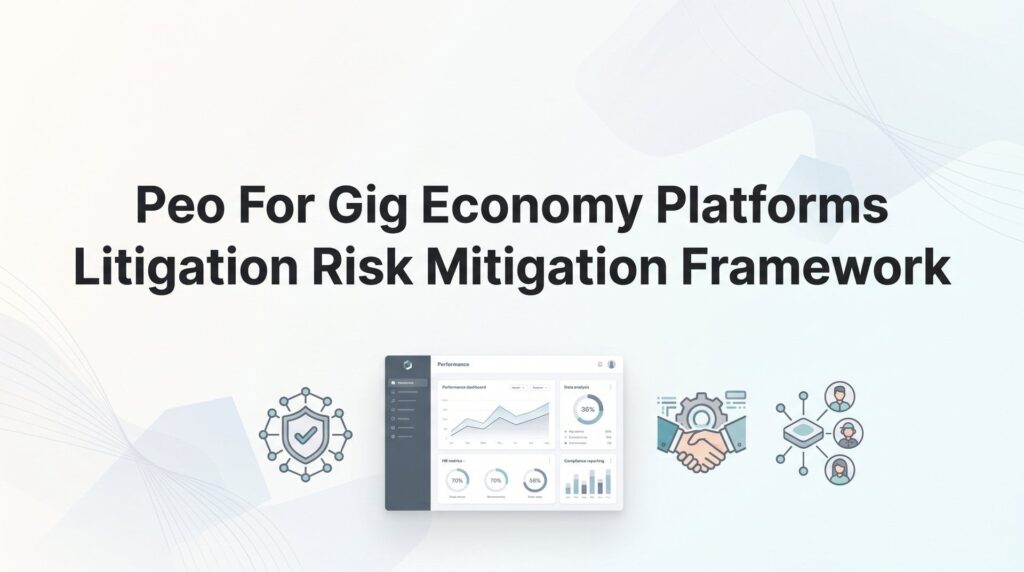 PEO for Gig Economy Platforms: Building a Litigation Risk Mitigation Framework