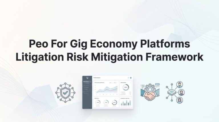 PEO for Gig Economy Platforms: Building a Litigation Risk Mitigation Framework