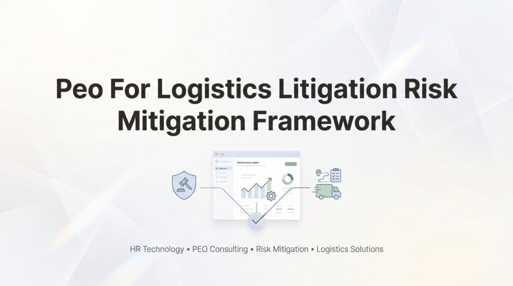 PEO for Logistics: Building a Litigation Risk Mitigation Framework That Actually Works