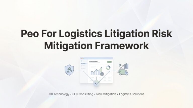 PEO for Logistics: Building a Litigation Risk Mitigation Framework That Actually Works