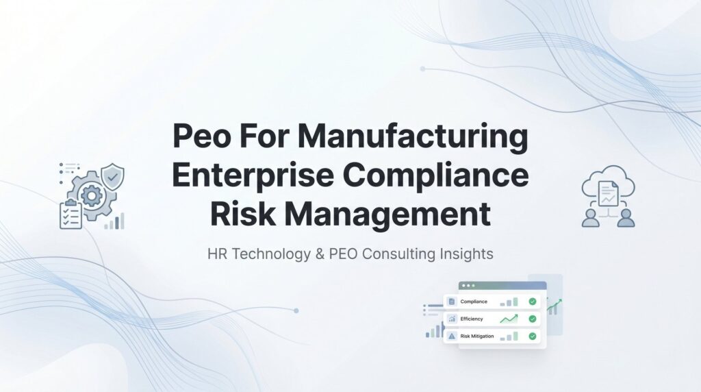 PEO for Manufacturing Enterprise Compliance Risk Management: What Actually Changes at Scale