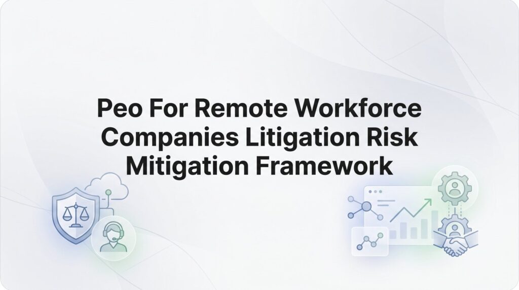 PEO for Remote Workforce Companies: A Litigation Risk Mitigation Framework