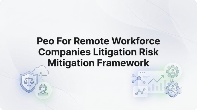 PEO for Remote Workforce Companies: A Litigation Risk Mitigation Framework