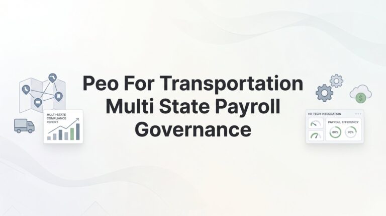 PEO for Transportation: Navigating Multi-State Payroll Governance When Your Workforce Never Sits Still