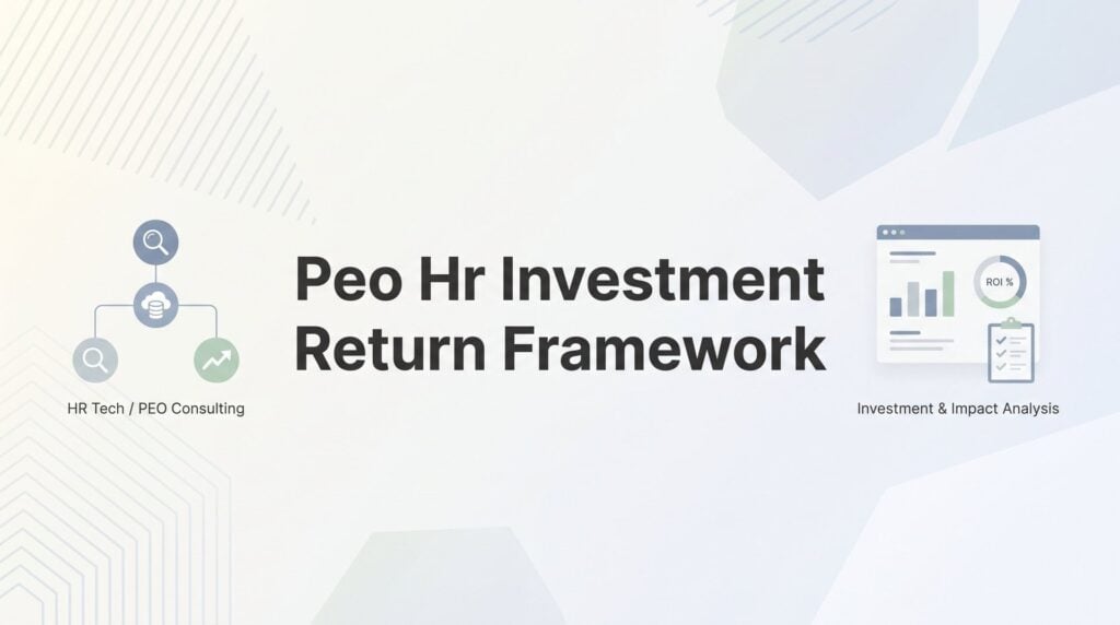 PEO HR Investment Return Framework: How to Measure What Your PEO Actually Delivers