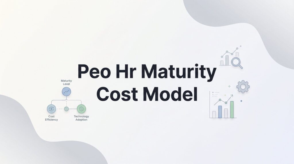 PEO HR Maturity Cost Model: How Your HR Sophistication Changes What You Should Pay