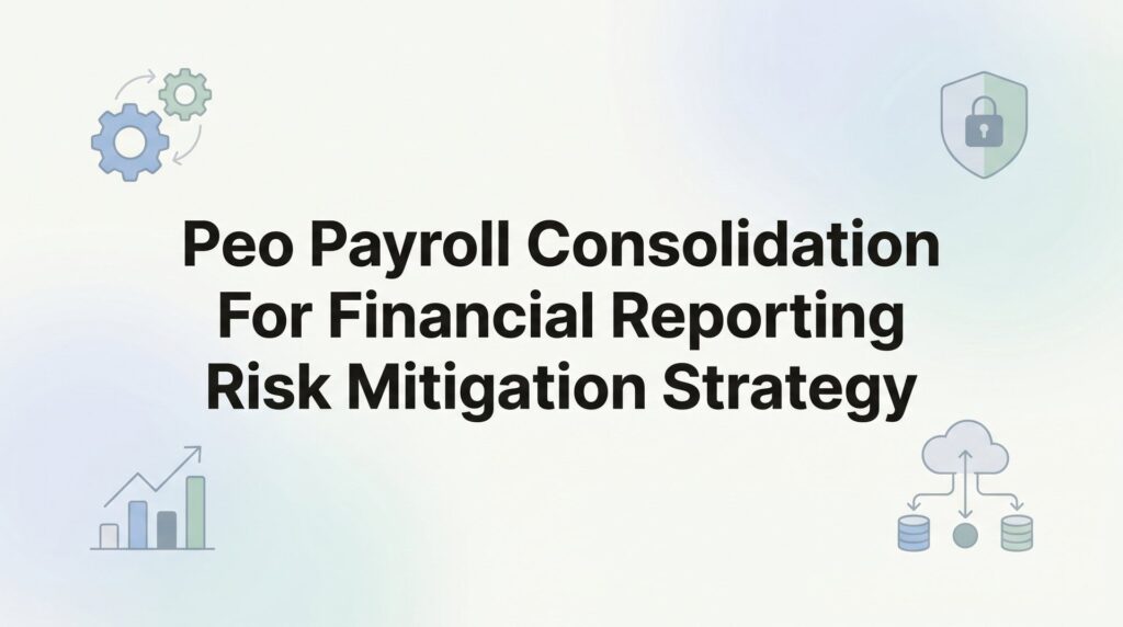 How to Consolidate PEO Payroll for Cleaner Financial Reporting and Lower Risk Exposure