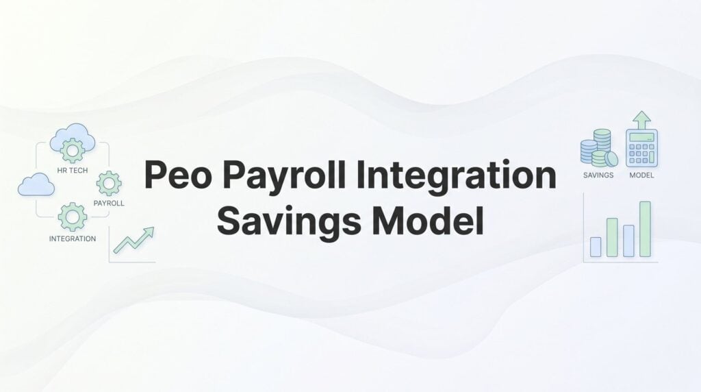 PEO Payroll Integration Savings Model: How to Quantify What Consolidation Actually Saves You