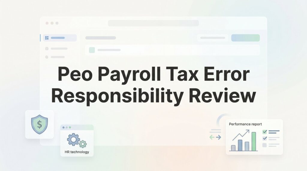 PEO Payroll Tax Error Responsibility: Who’s Actually on the Hook When Things Go Wrong