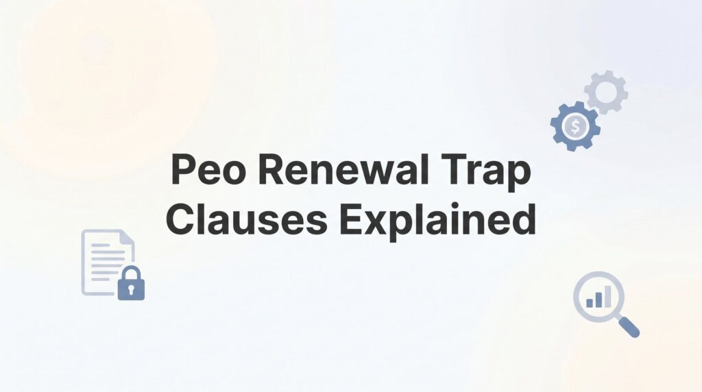 PEO Renewal Trap Clauses Explained: What to Watch for Before You Auto-Renew