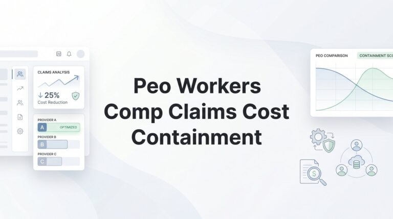 How to Contain Workers’ Comp Claims Costs Through Your PEO: A Practical Playbook