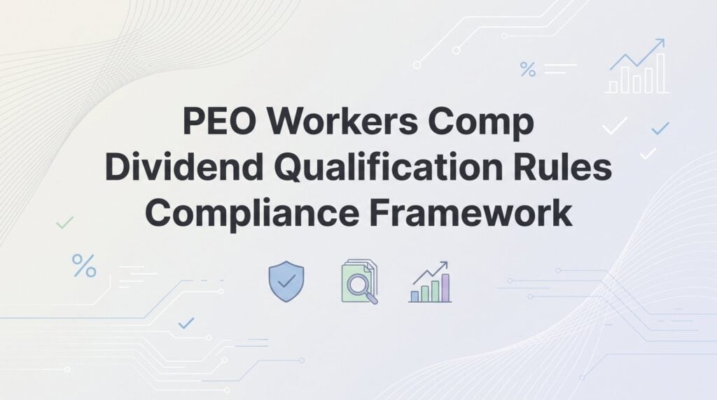 PEO Workers’ Comp Dividend Qualification Rules: What Your Compliance Framework Actually Needs to Cover