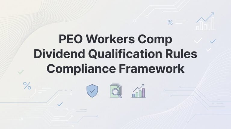 PEO Workers’ Comp Dividend Qualification Rules: What Your Compliance Framework Actually Needs to Cover