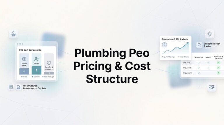 Plumbing PEO Pricing & Cost Structure: What Contractors Actually Pay