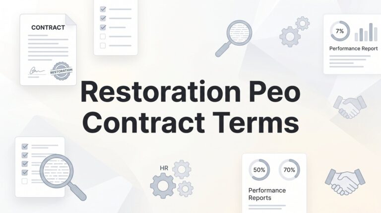 Restoration PEO Contract Terms: What to Watch Before You Sign