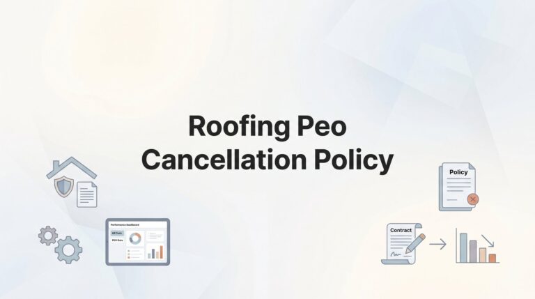 Roofing PEO Cancellation Policy: What Contractors Need to Know Before Signing
