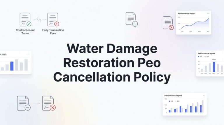 Water Damage Restoration PEO Cancellation Policy: What Business Owners Need to Know Before Signing