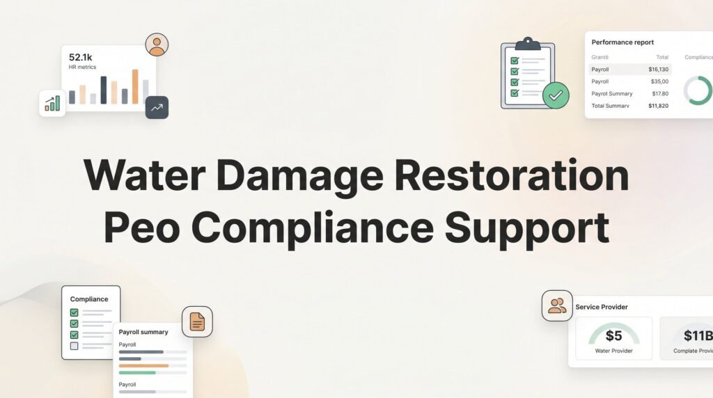 Water Damage Restoration PEO Compliance Support: What Business Owners Actually Need to Know