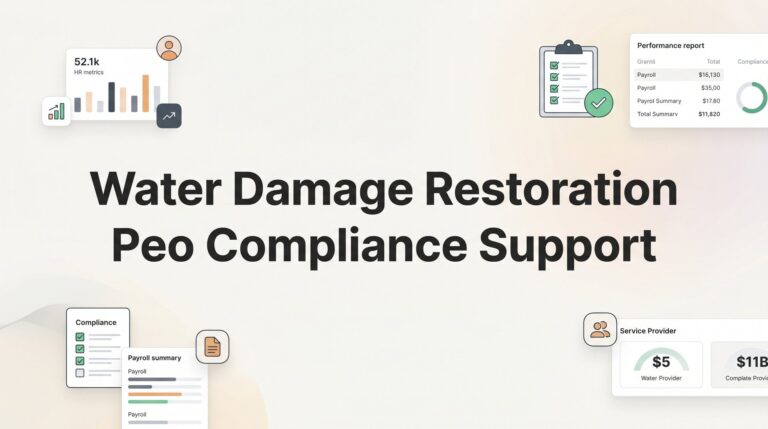 Water Damage Restoration PEO Compliance Support: What Business Owners Actually Need to Know
