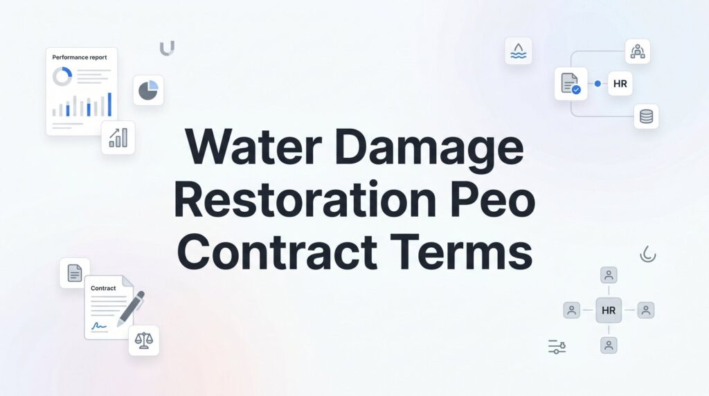 Water Damage Restoration PEO Contract Terms: What to Watch Before You Sign