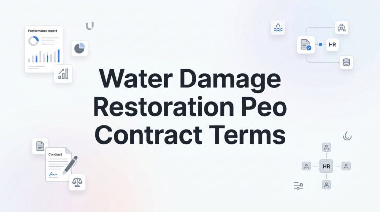 Water Damage Restoration PEO Contract Terms: What to Watch Before You Sign