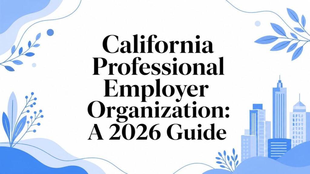 California Professional Employer Organization: A 2026 Guide