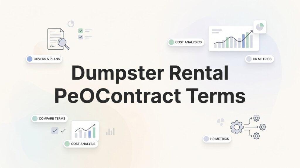 PEO Contract Terms for Dumpster Rental Companies: What to Watch Before You Sign