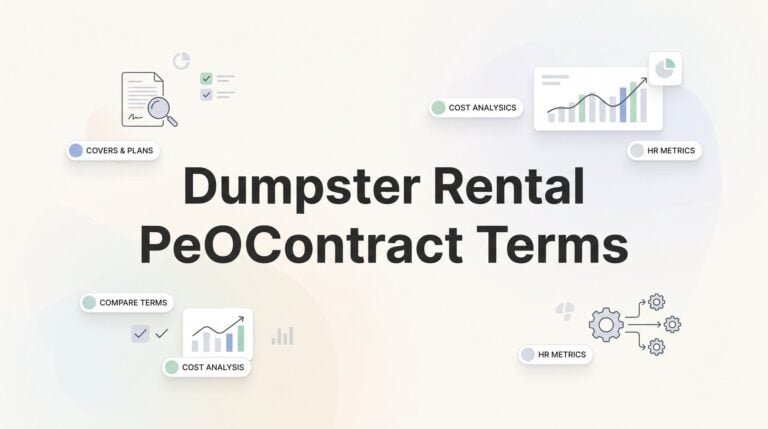 PEO Contract Terms for Dumpster Rental Companies: What to Watch Before You Sign
