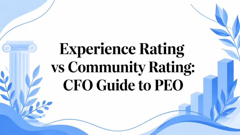 Experience Rating vs Community Rating: CFO Guide to PEO