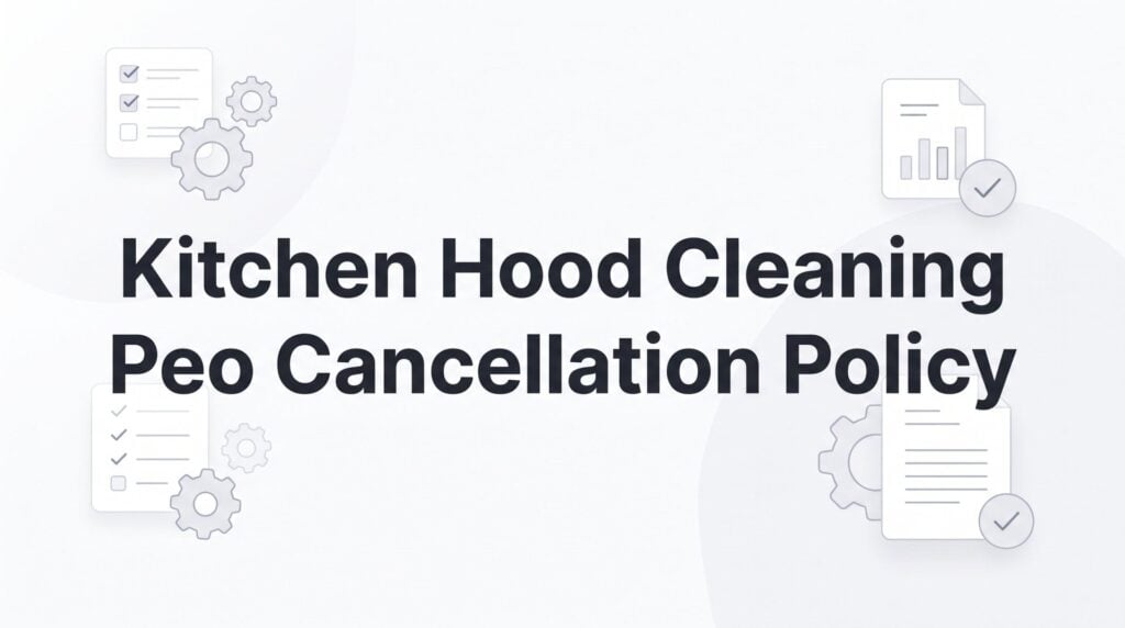 PEO Cancellation Policy for Kitchen Hood Cleaning Companies
