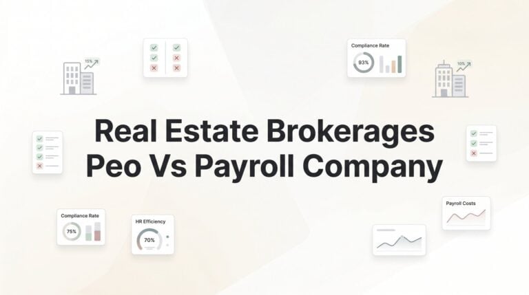 PEO vs. Payroll Company for Real Estate Brokerages: 8 Solutions Compared