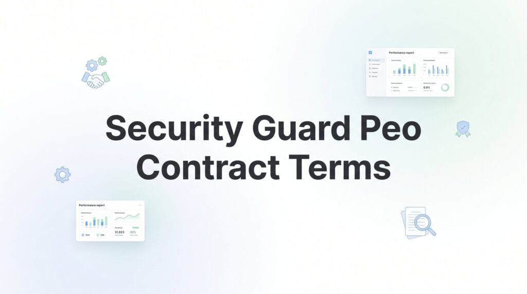 Security Guard PEO Contract Terms: What to Watch Before You Sign