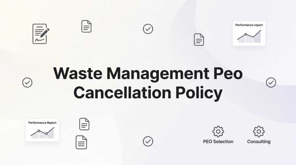 Waste Management PEO Cancellation Policy: What You’re Actually Agreeing To