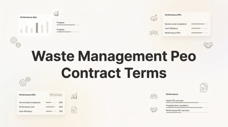 Waste Management PEO Contract Terms: What to Watch Before You Sign