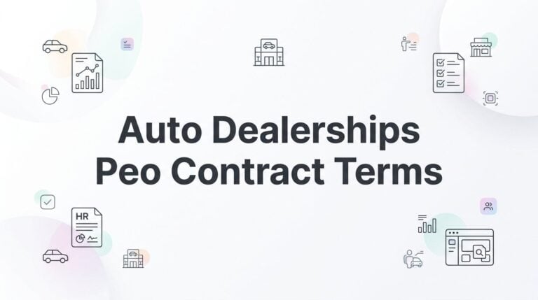 PEO Contract Terms Auto Dealerships Should Read Carefully