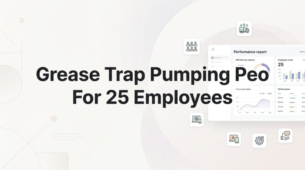 7 Smart Strategies for Grease Trap Pumping Companies Using a PEO at 25 Employees