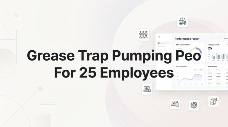 7 Smart Strategies for Grease Trap Pumping Companies Using a PEO at 25 Employees