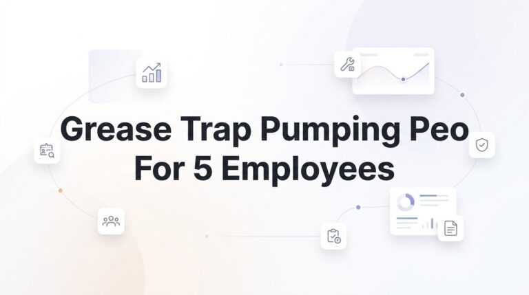 7 Smart Strategies for Grease Trap Pumping Companies Using a PEO with 5 Employees