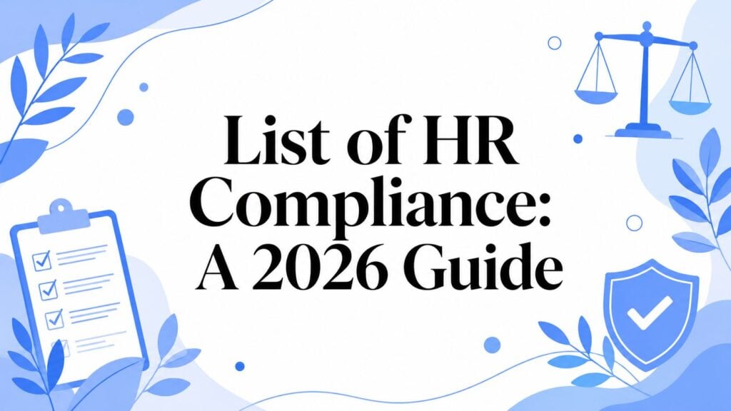 List of HR Compliance: A 2026 Guide