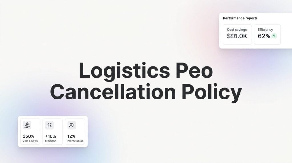 Logistics PEO Cancellation Policy: What to Know Before You Sign